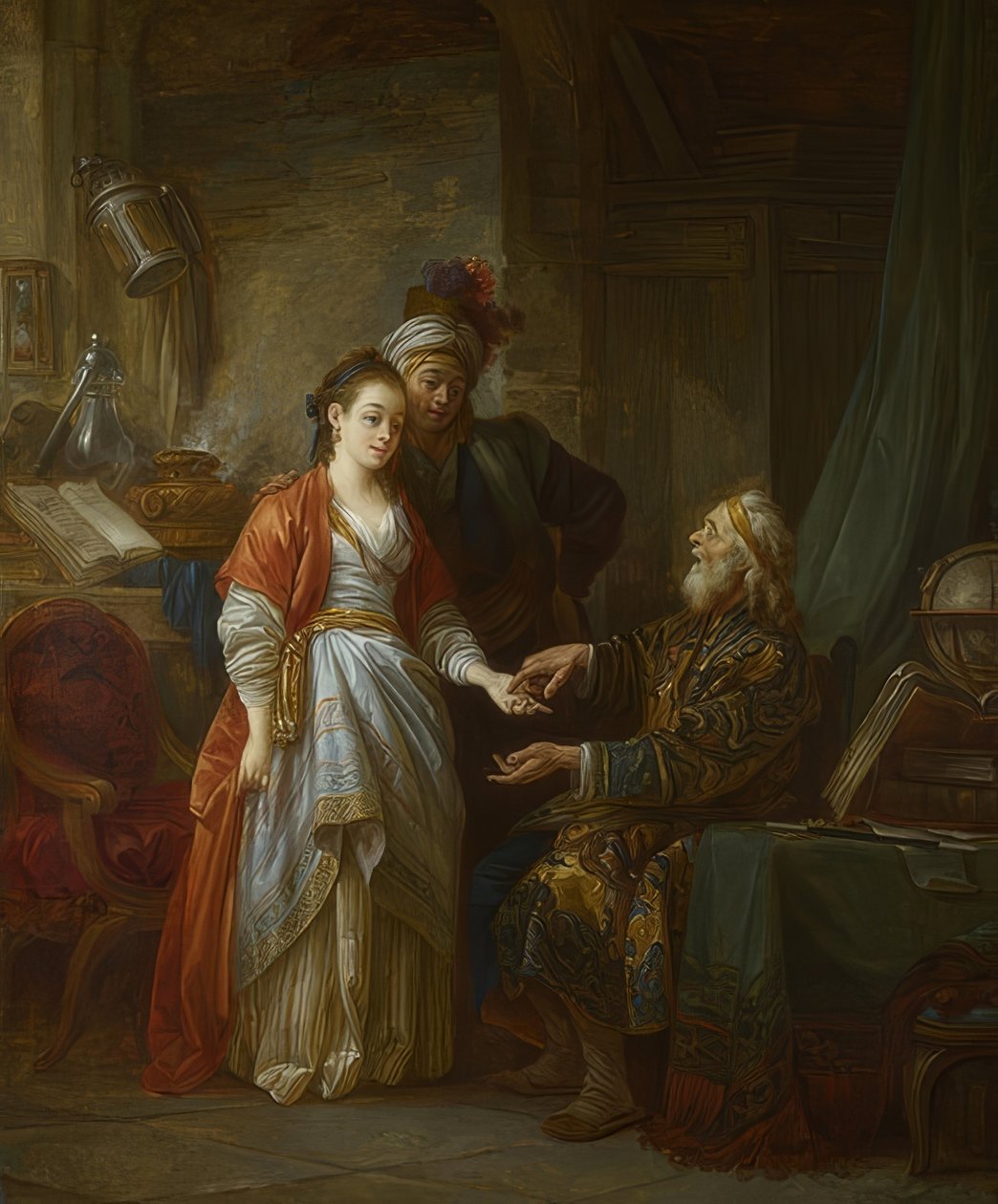 De necromant. Rond 1775 door Jean Baptiste Le Prince