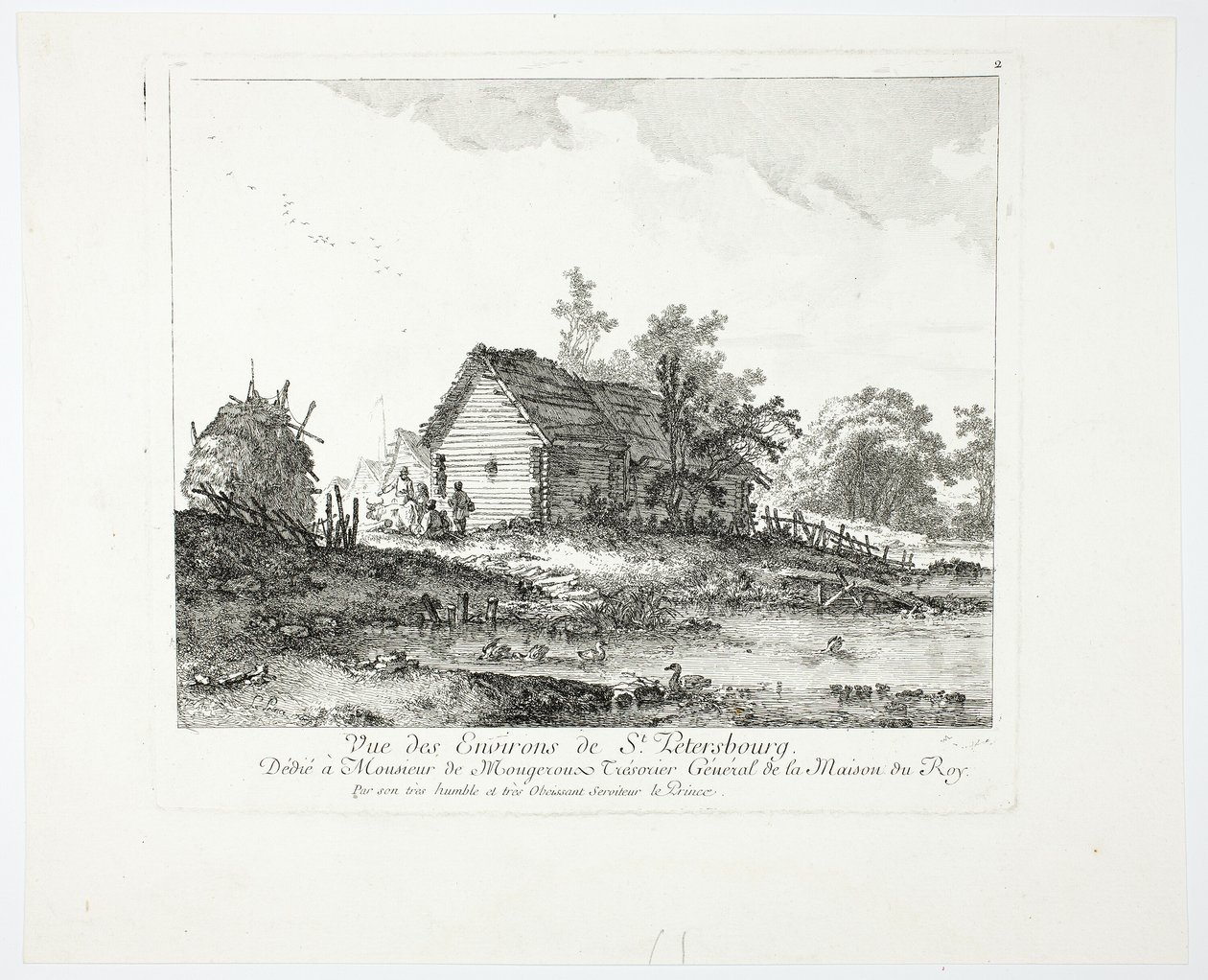 Bekijk in de buurt van St. Petersburg door Jean Baptiste Le Prince