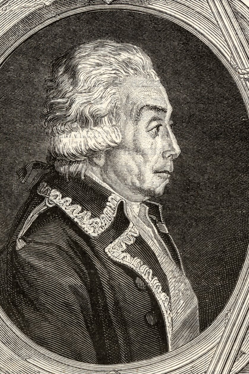 Graaf Nicolas Luckner, gegraveerd door Pannemaker-Ligny, uit 