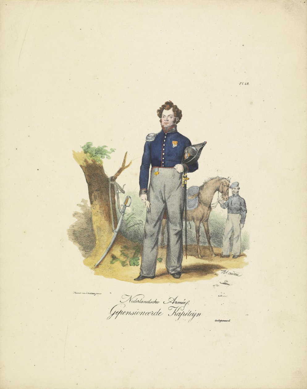 Gepensioneerde kapitein, 1820-1825 door Jean Baptiste Madou