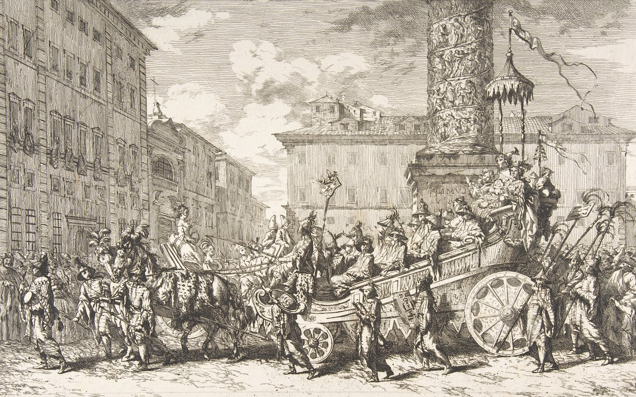 De Chinese Maskerade La Mascarade chinoise, 1735 door Jean Baptiste Marie Pierre