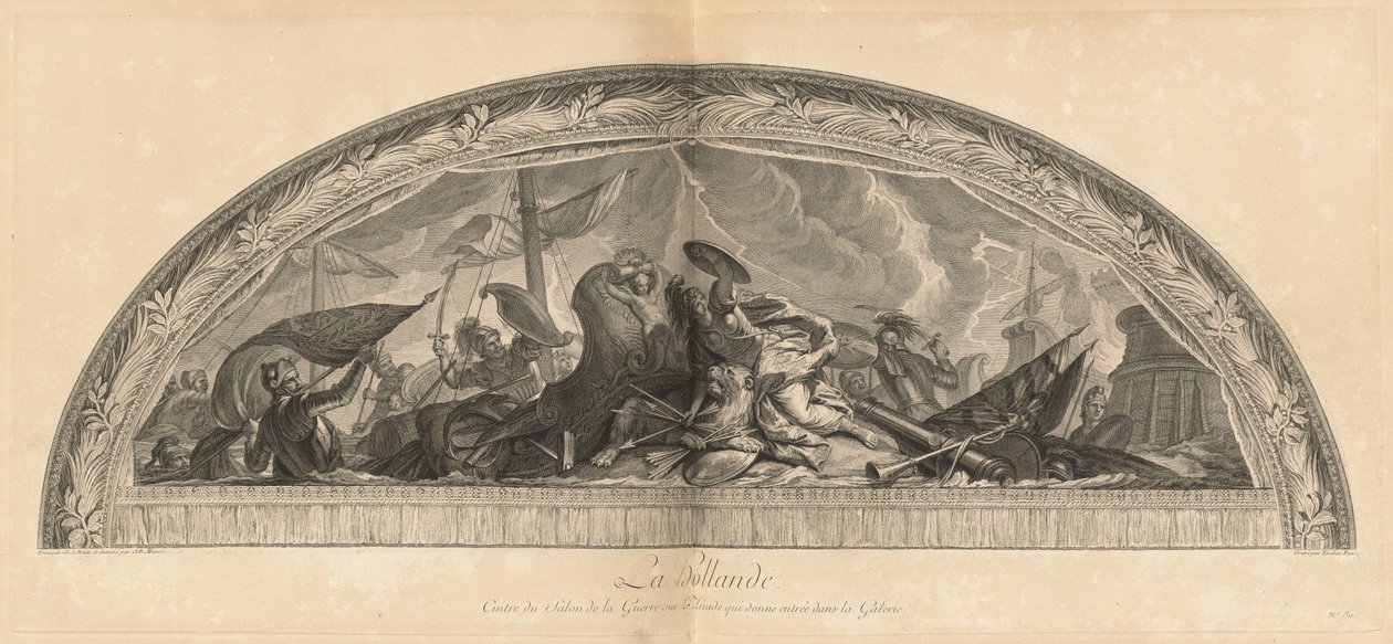 Holland, Centrum van de Salon van Oorlog in de Arcade die naar de Galerie leidt (pl. 39) door Jean Baptiste Masse