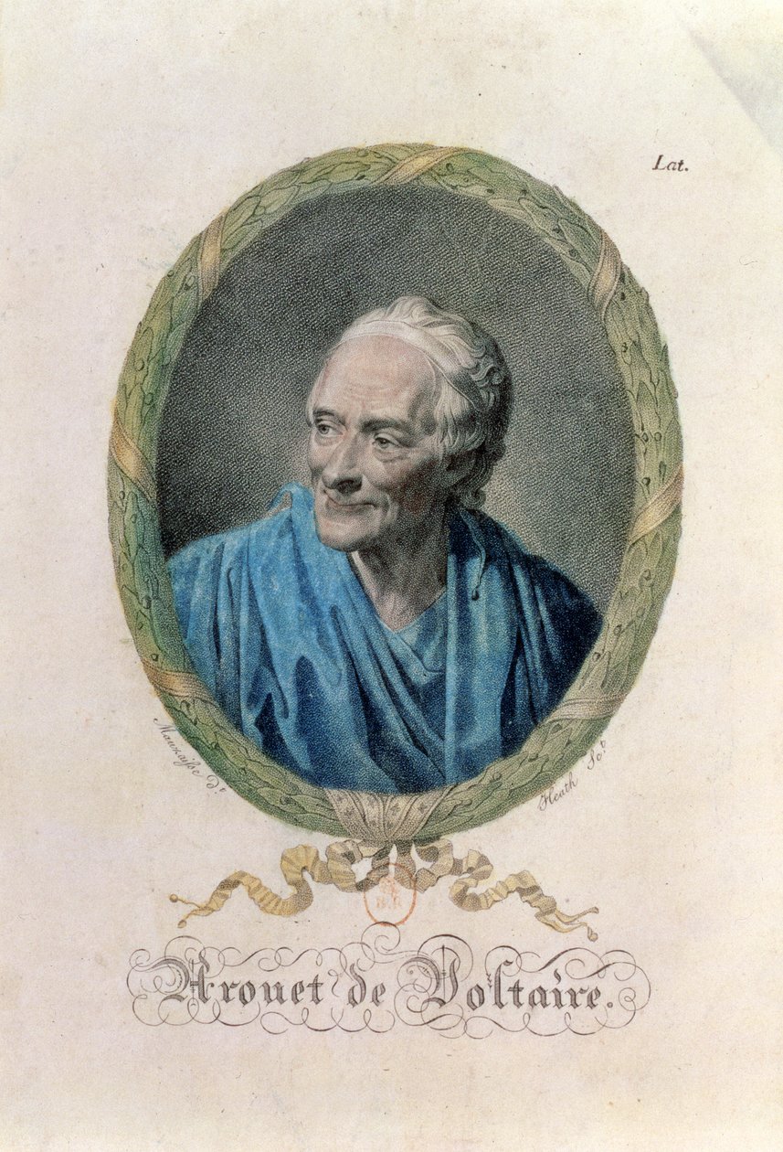 François Marie Arouet de Voltaire (1694-1778) gegraveerd door James Heath (1757-1834) door Jean Baptiste Mauzaisse