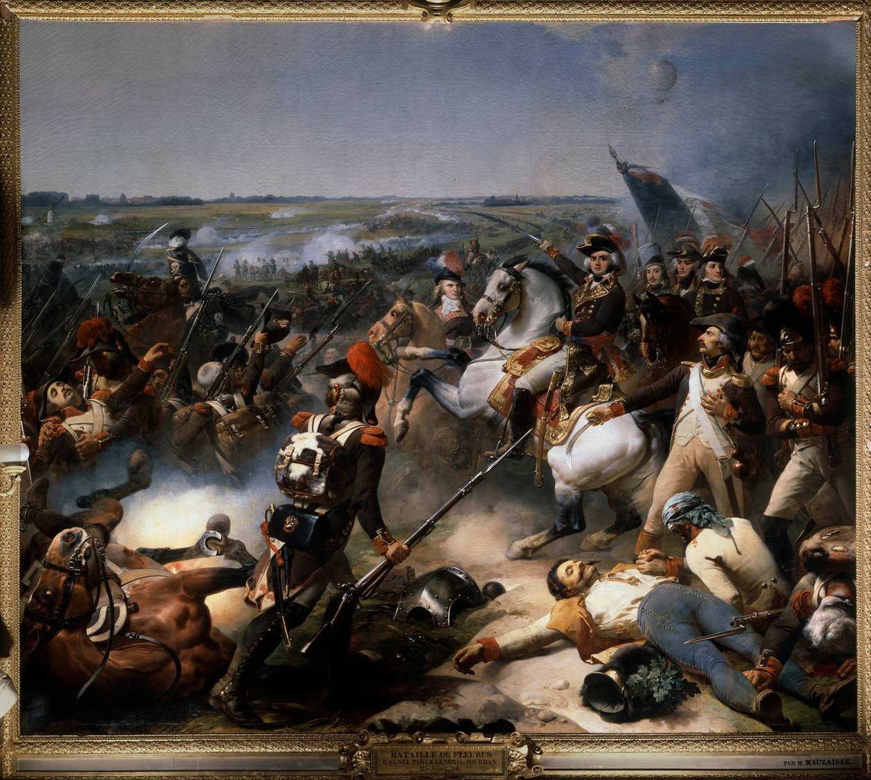 De Slag bij Fleurus op 26 juni door Jean Baptiste Mauzaisse