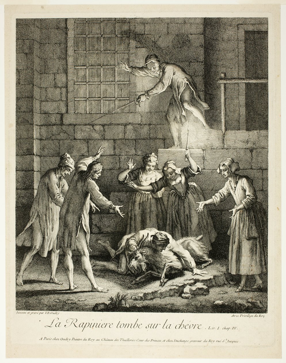 Stripverhalen: De plunderaar valt op de geit door Jean Baptiste Oudry