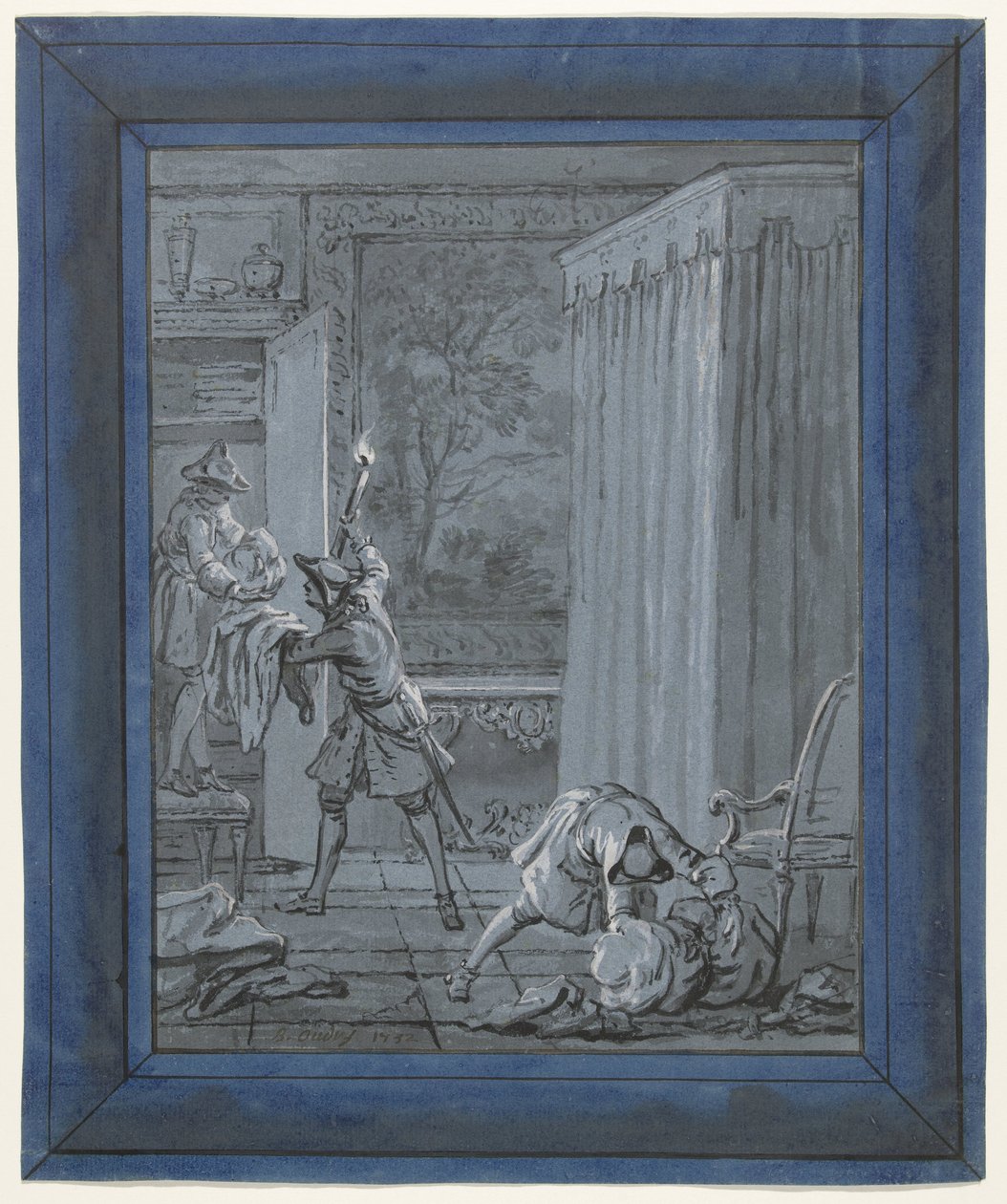 De echtgenoot, de vrouw en de dief door Jean Baptiste Oudry