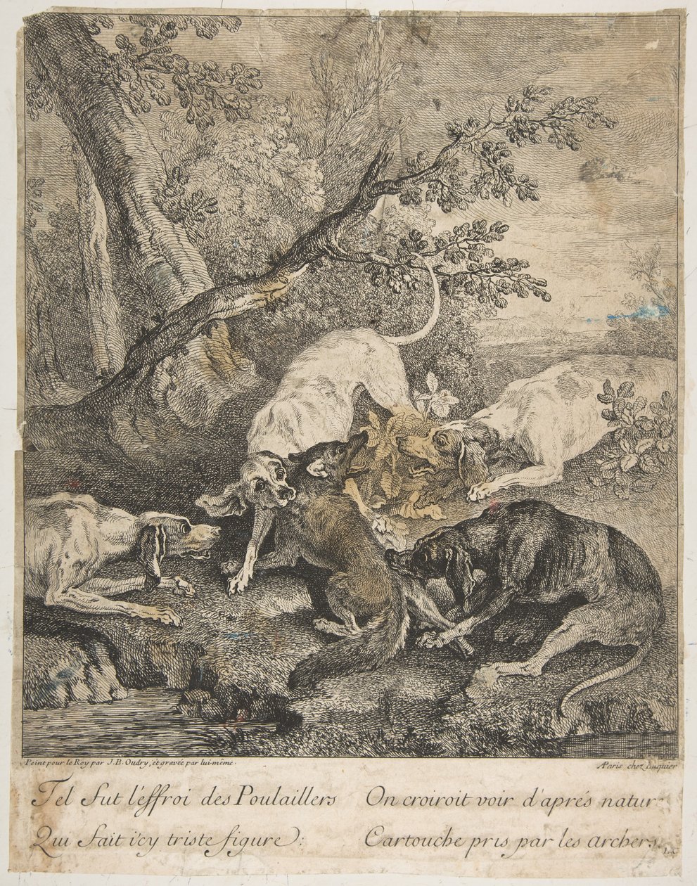 Vossenjacht door Jean Baptiste Oudry