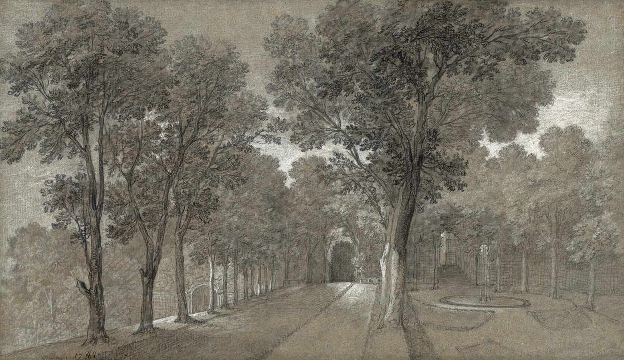 Uitzicht op het Park bij Arcueil, 1744 door Jean Baptiste Oudry