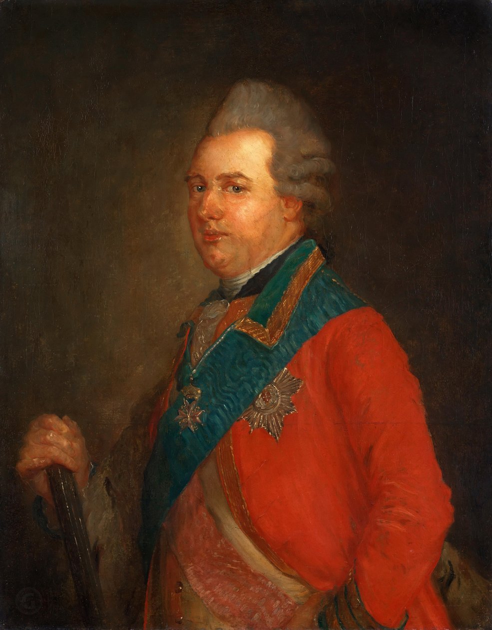 Portret van prins Charles van Hessen-Kassel door Jean Baptiste Perronneau