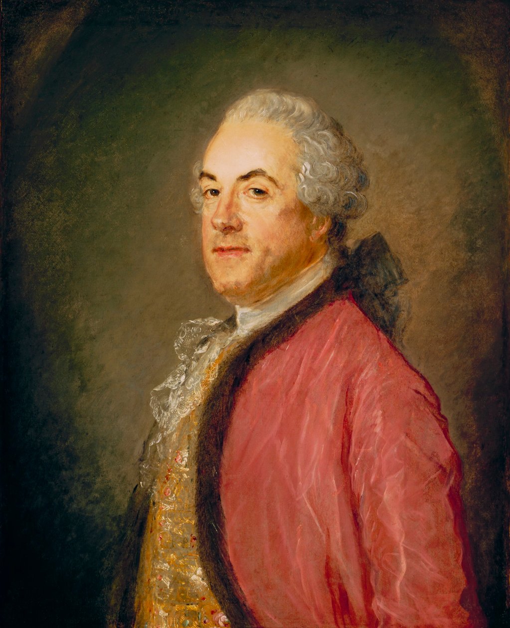 Portret van een man door Jean Baptiste Perronneau