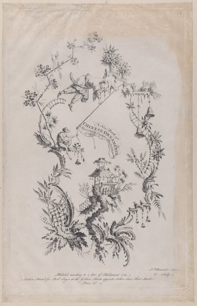 Een Nieuw Boek van Chinese Ornamenten. Uitgevonden & Gegraveerd door J. Pillement, 1755 door Jean Baptiste Pillement