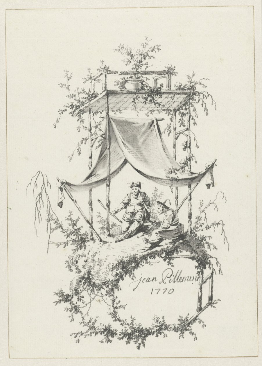 Compositie in Chinoiserie stijl door Jean Baptiste Pillement