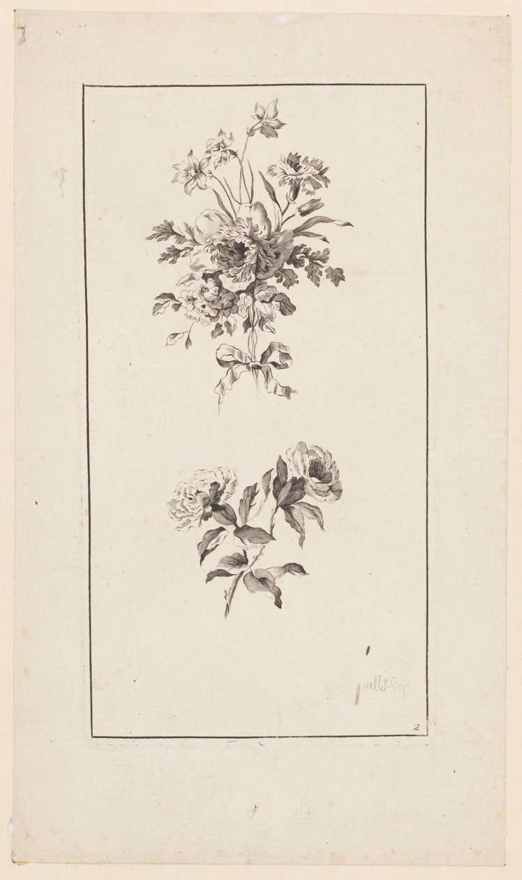 Bloemen takken, uit "Divers Bouquets d