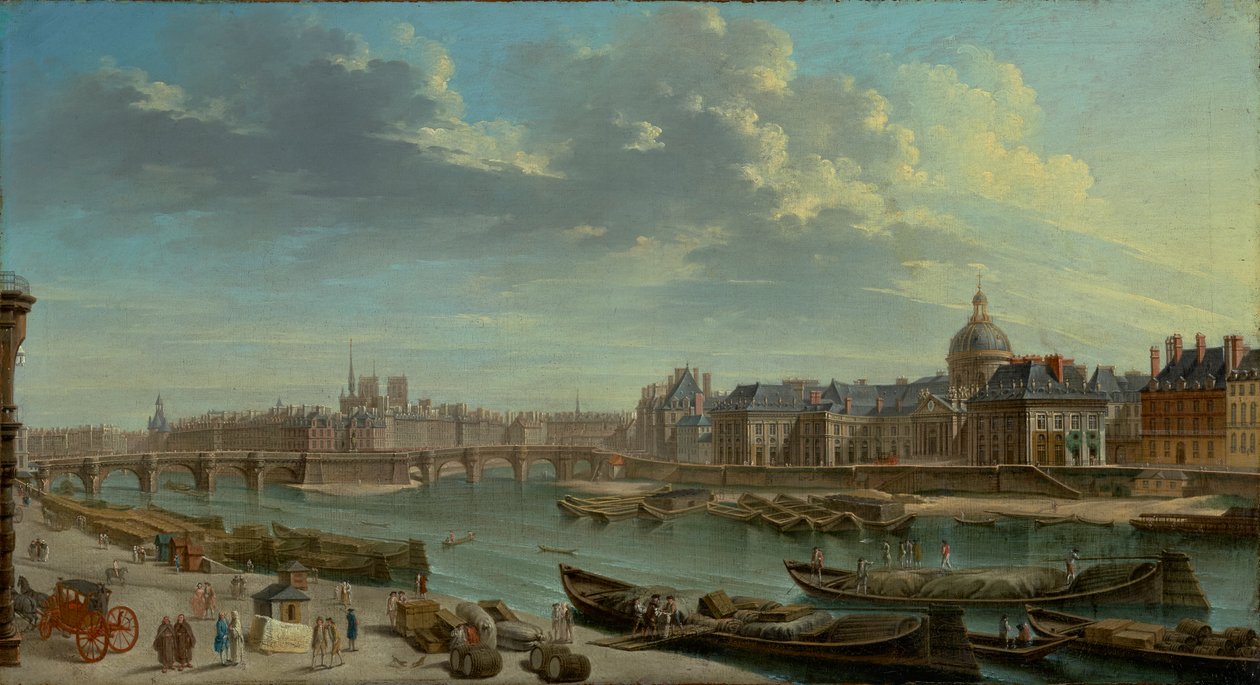 Een Uitzicht op Parijs met de Île de la Cité, 1763 door Jean Baptiste Raguenet