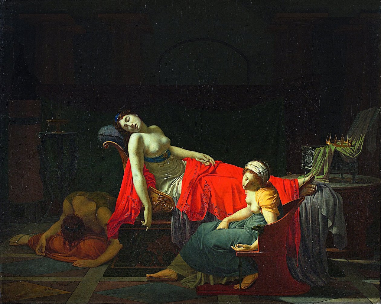 Dood van Cleopatra door Jean Baptiste Regnault