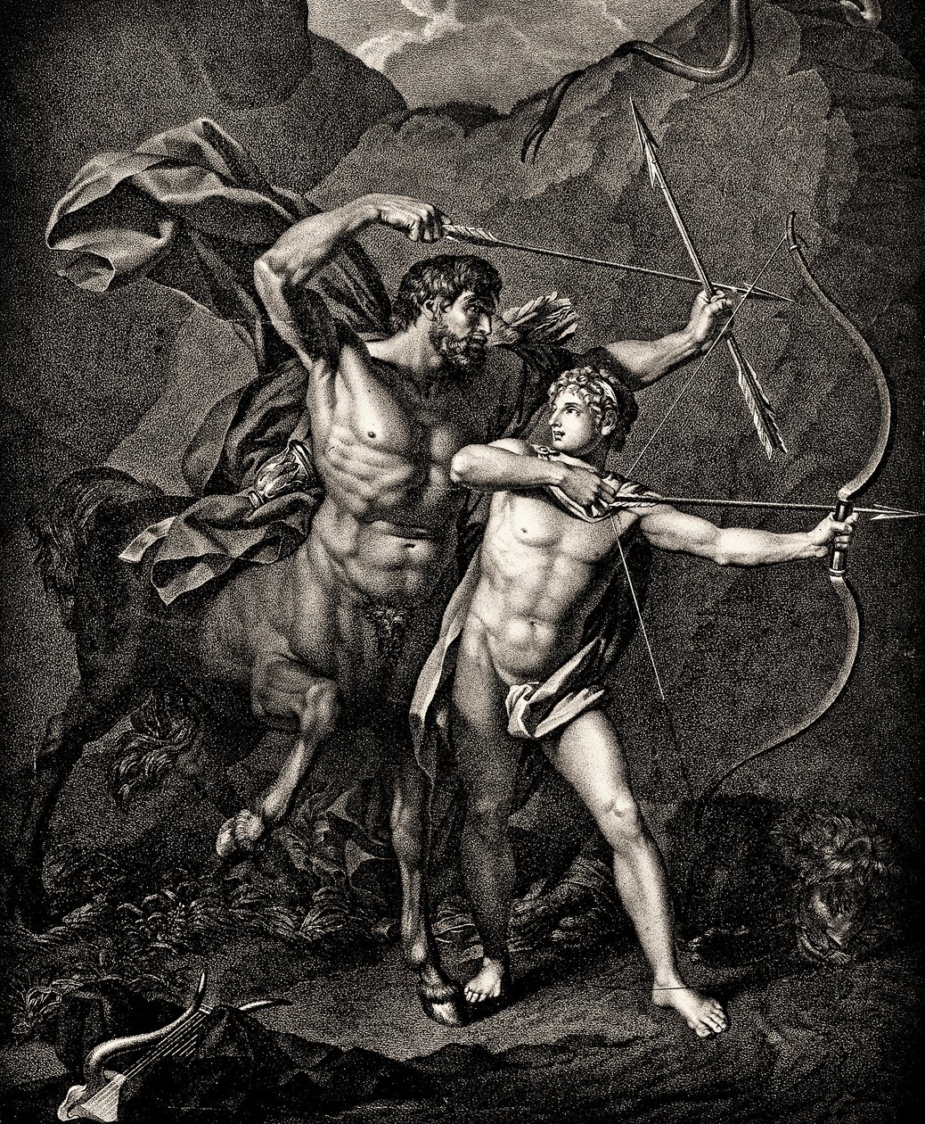 De opvoeding van Achilles door Chiron, c.1798 door Jean Baptiste Regnault