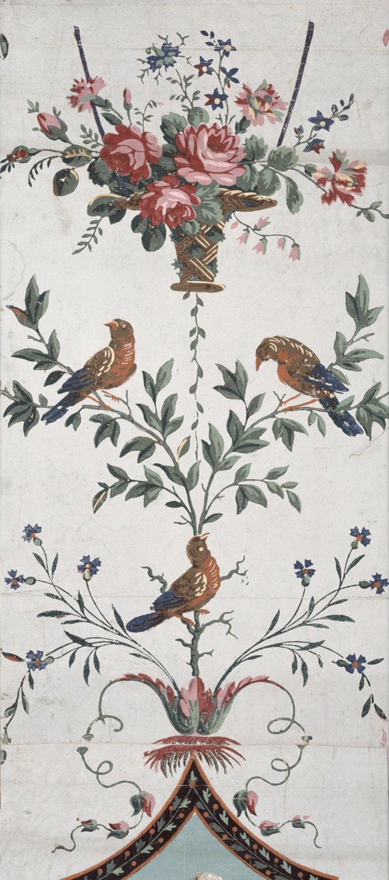 Arabesk behangontwerp (detail) door Jean Baptiste Réveillon