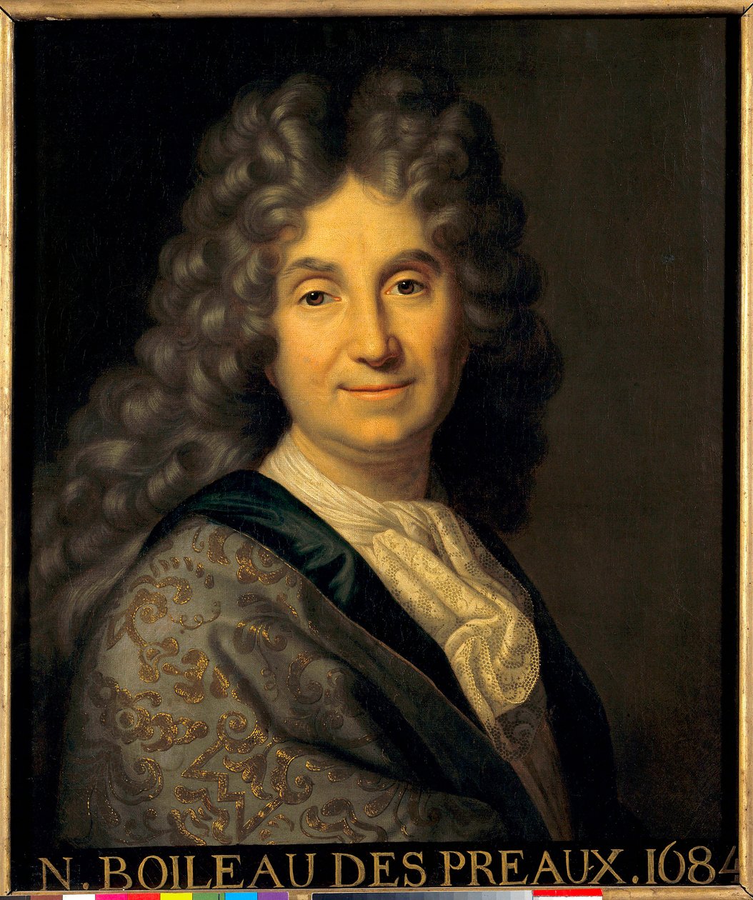 Portret van Nicolas Boileau Despreaux (Boileau-Despreaux) (1636-1711) Schilderij door Jean Baptiste Santerre (1651-1717) door Jean Baptiste Santerre