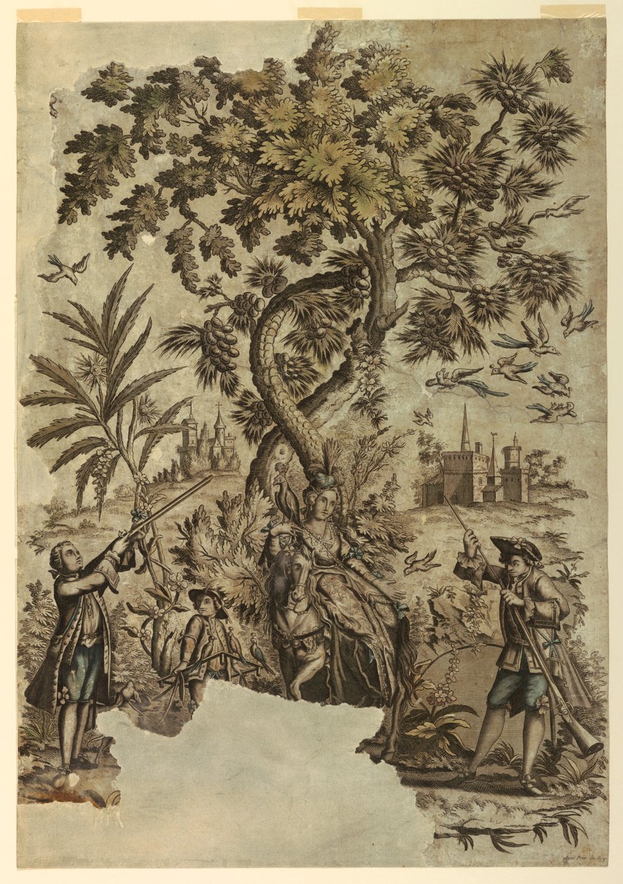 Vogeljacht door Jean Baptiste Scotin I
