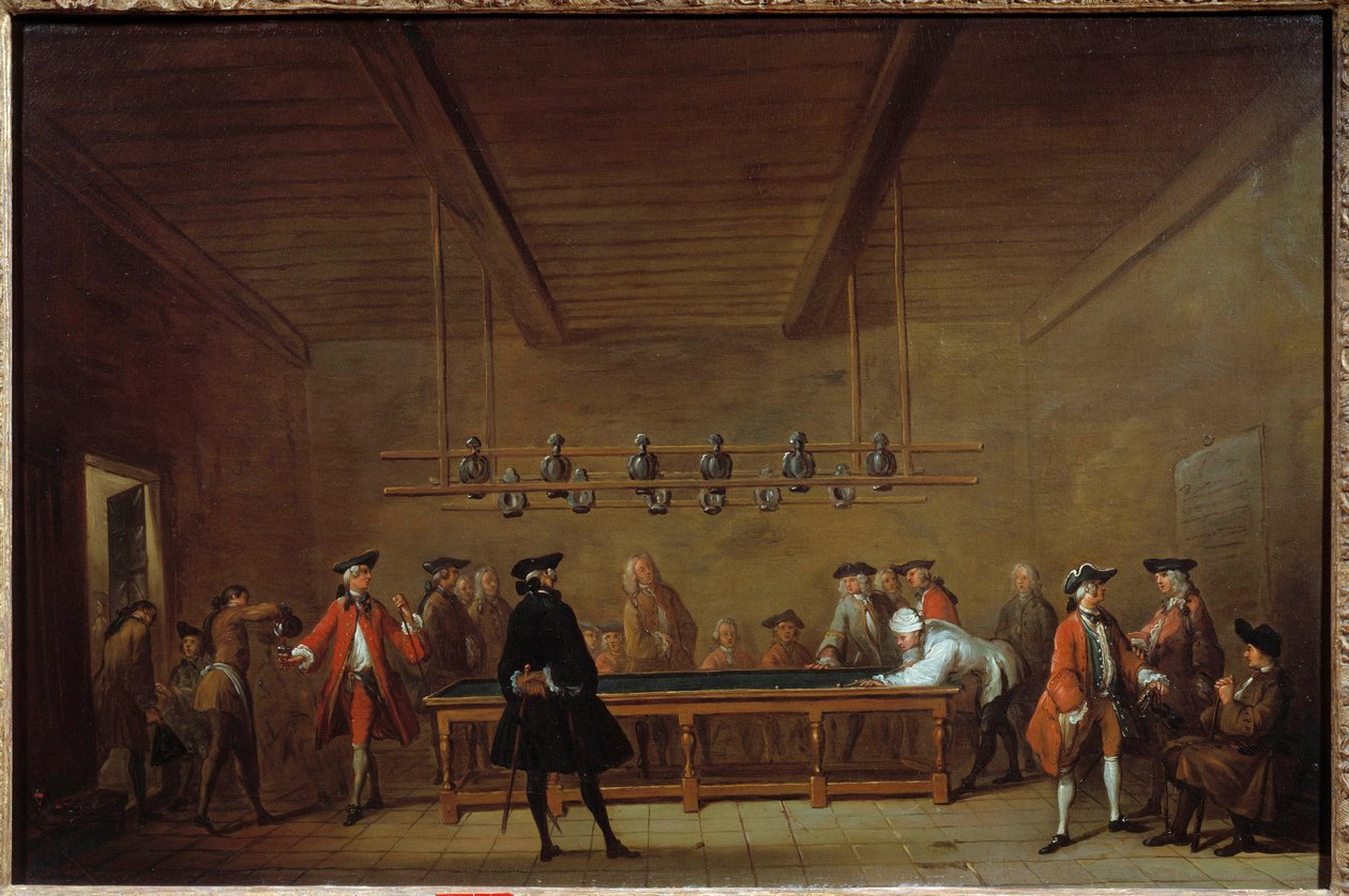 Het zwembadfeest door Jean Baptiste Simeon Chardin