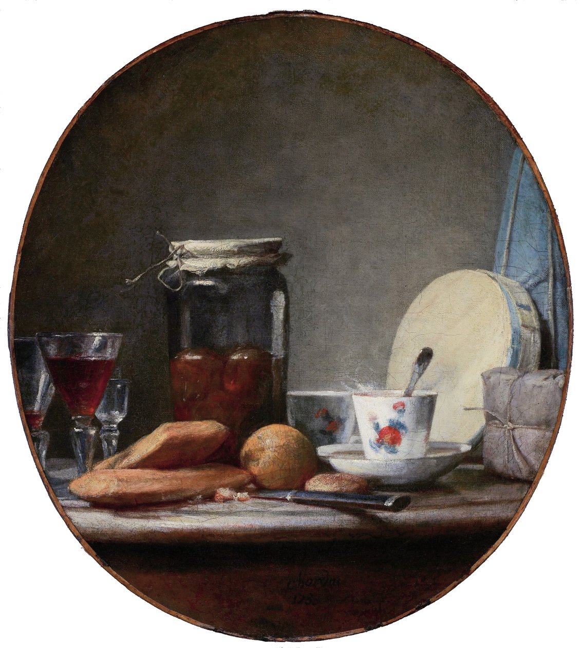 Pot abrikozen door Jean Baptiste Simeon Chardin