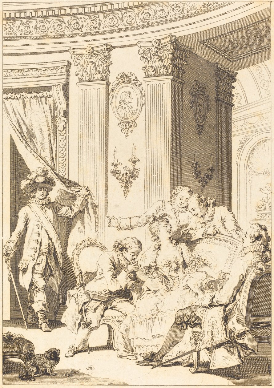 De Biechtvader Echtgenoot door Jean Baptiste Tilliard and Antoine Jean Duclos after Jean Honoré Fragonard