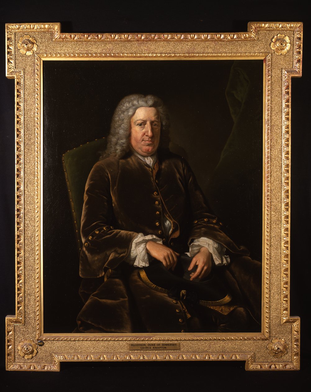 Portret van Algernon Seymour, Lord Hertford, 7e hertog van Somerset (olieverf op doek) door Jean Baptiste Vanloo