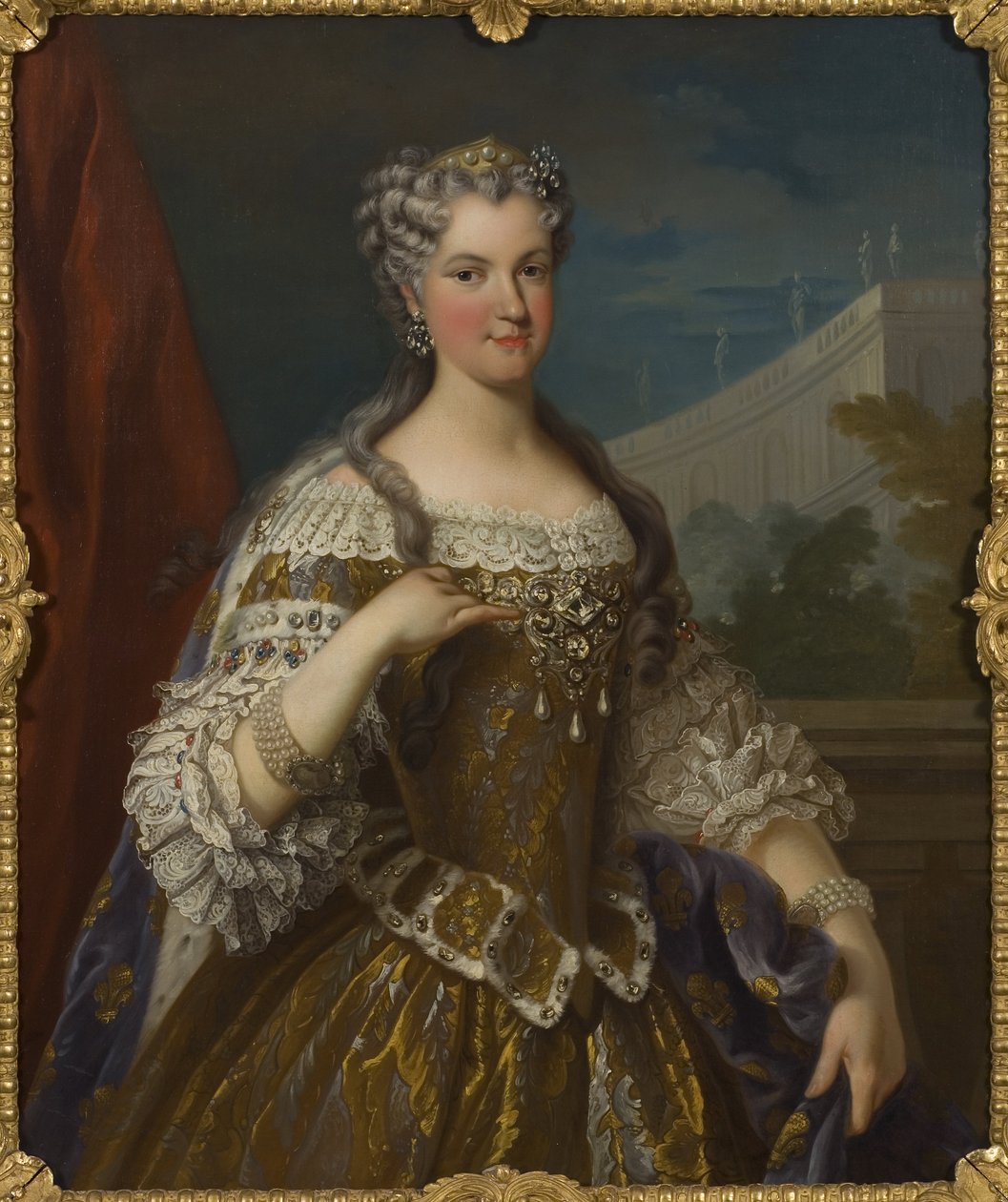 Portret van Marie Leszczynska, koningin van Frankrijk (1703-1768) door Jean Baptiste van Loo