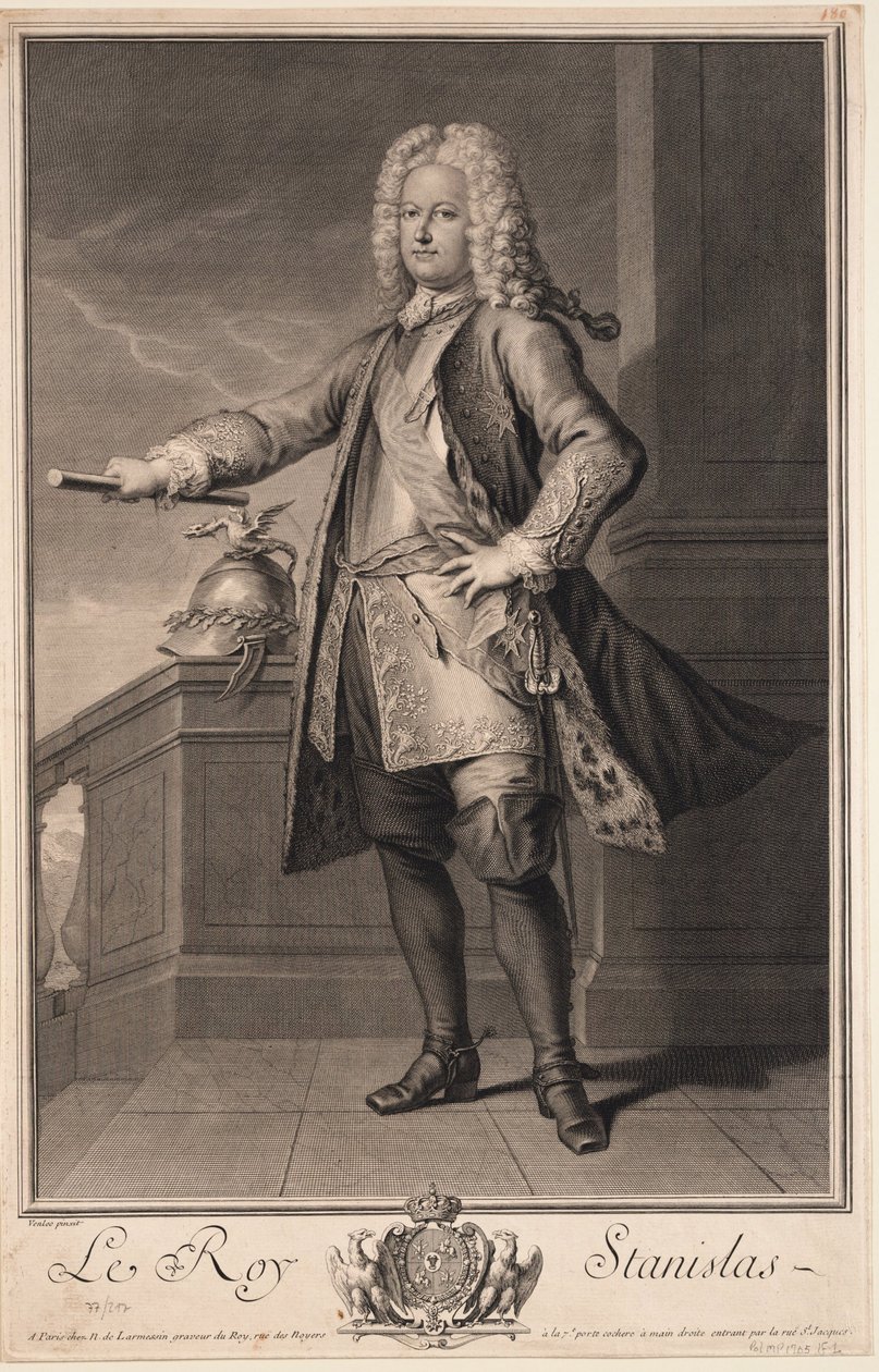 Stanislaw I Leszczynski 1677-1766, koning van Polen, 1705 door Jean Baptiste van Loo