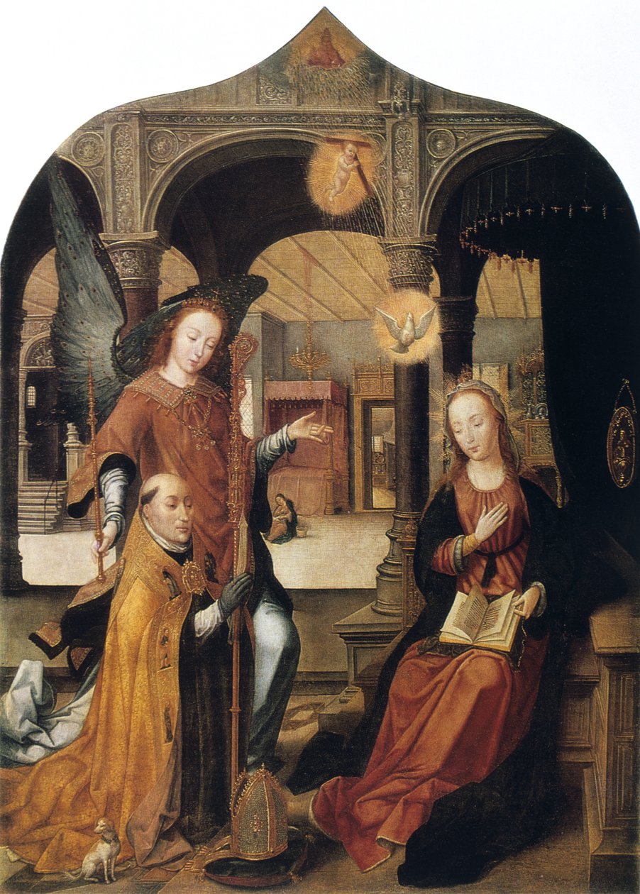 Annunciatie, 1516-1517 door Jean the Elder Bellegambe