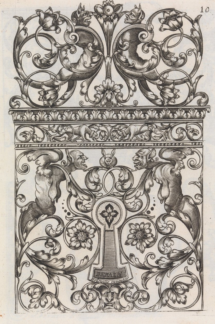 Diverses Pieces de Serruriers, pagina 11 recto door Jean Berain