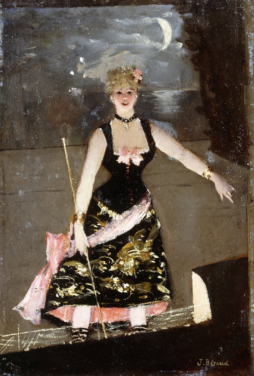 De zanger van de muziekhal door Jean Beraud
