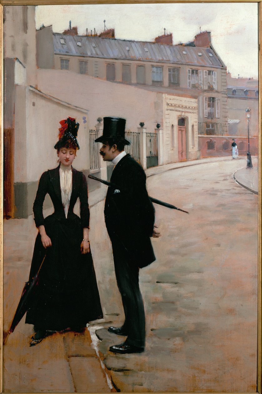 Het voorstel (olieverf op doek) door Jean Beraud