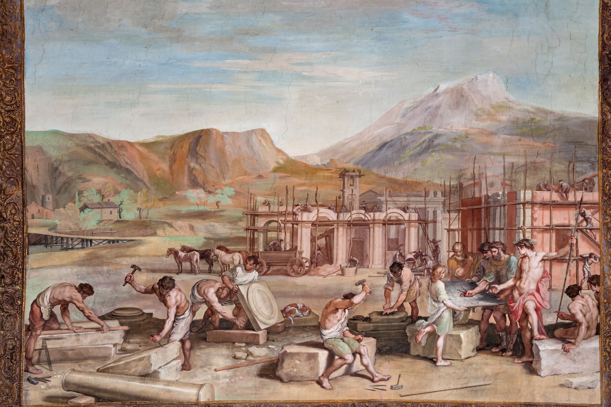 Bacchus met de architecten die de bouw van Nisa plannen door Jean Boulanger
