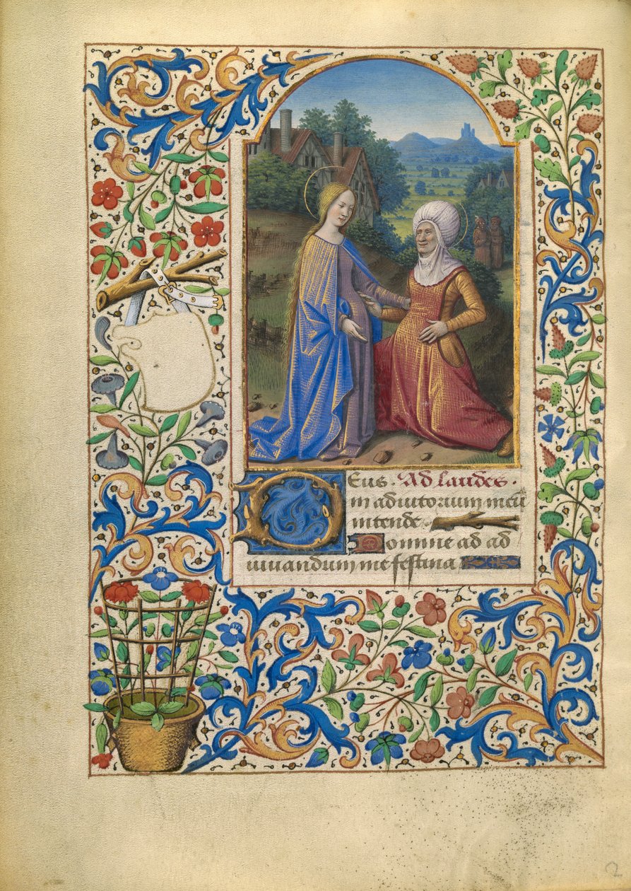 Die Heimsuchung door Jean Bourdichon