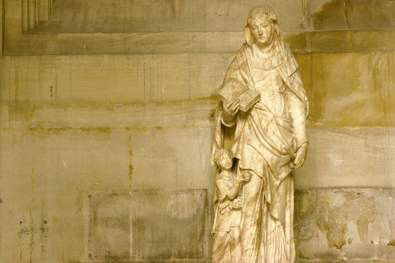 St. Anna en haar dochter de Maagd Maria (marmer) door Jean Bullant