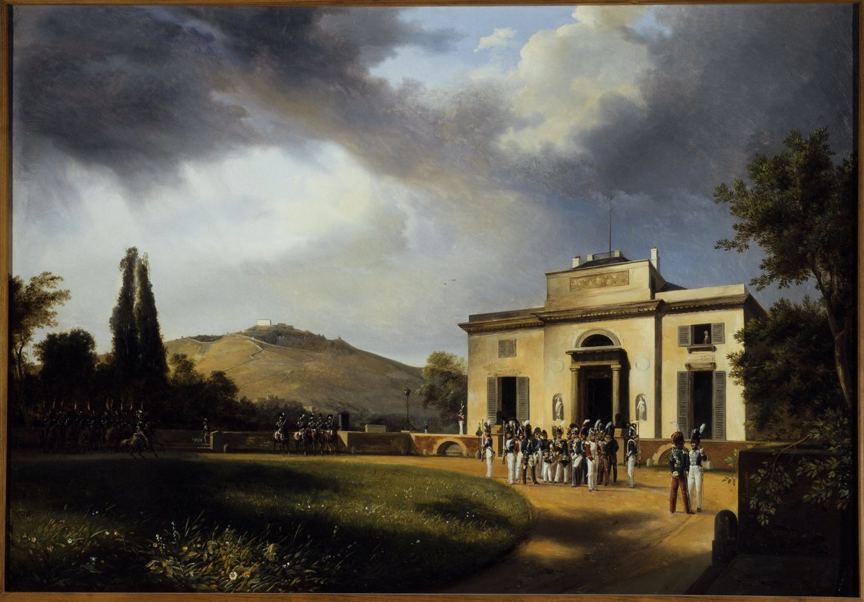 Het Pavillon de Bagatelle, het huidige Bois de Boulogne door Jean Charles Joseph Rémond