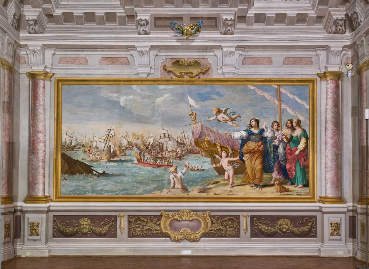 Ontmoeting van Marcus Antonius en Cleopatra door Jean & Cialdieri Girolamo (1641-44)) Boulanger