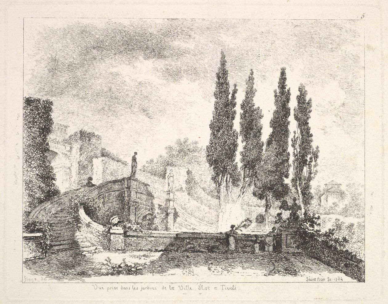 Uitzicht op de tuinen van de Villa d
