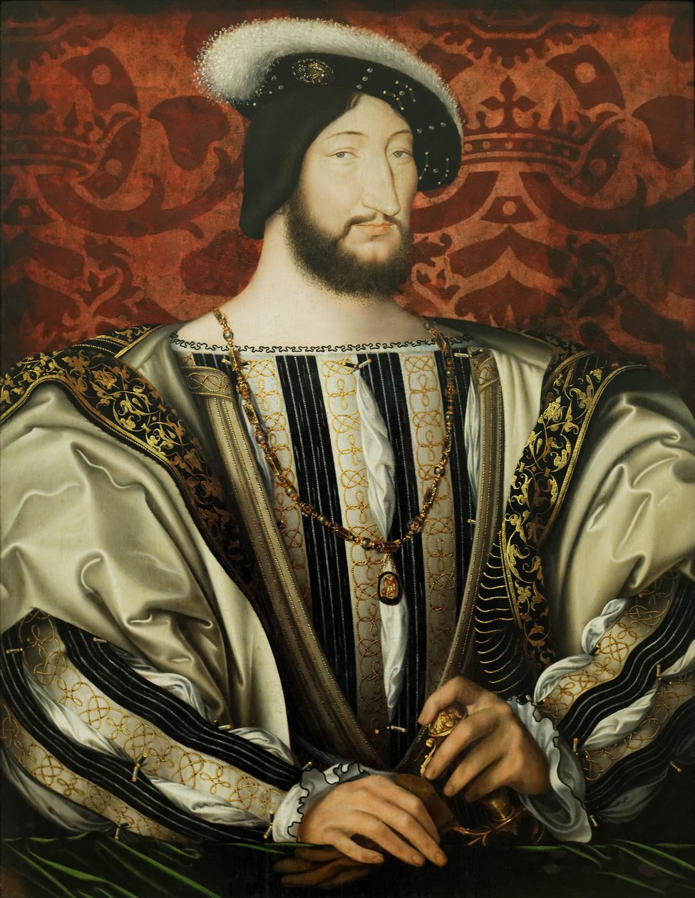 Frans: François Ier (1494-1547), roi de France Franciscus I (1494-1547), koning van Frankrijk door Jean Clouet