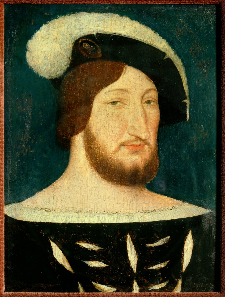 Portret van Frans I (1494 - 1547), koning van Frankrijk door Jean Clouet