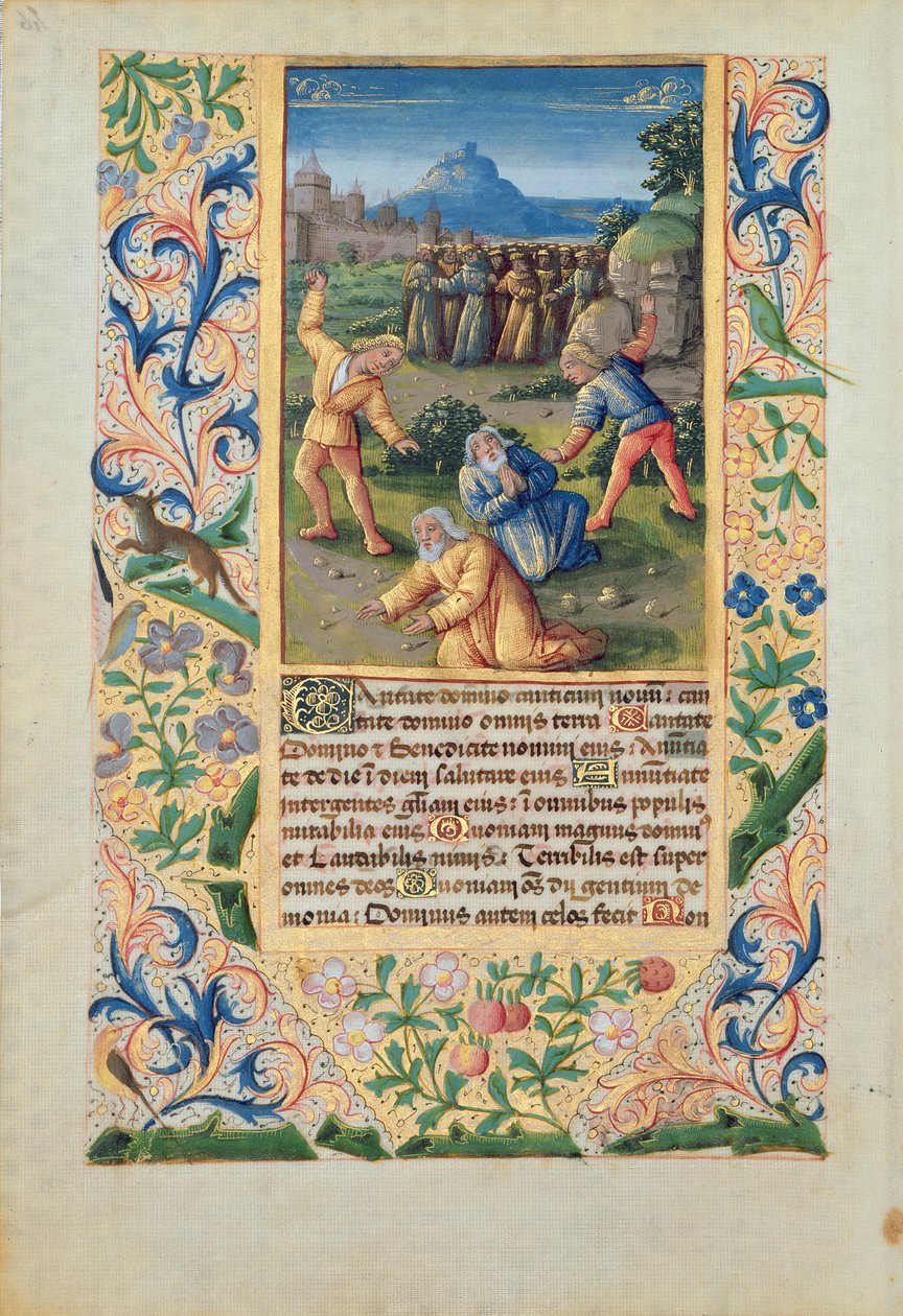 De steniging van St. Stefanus, uit de 