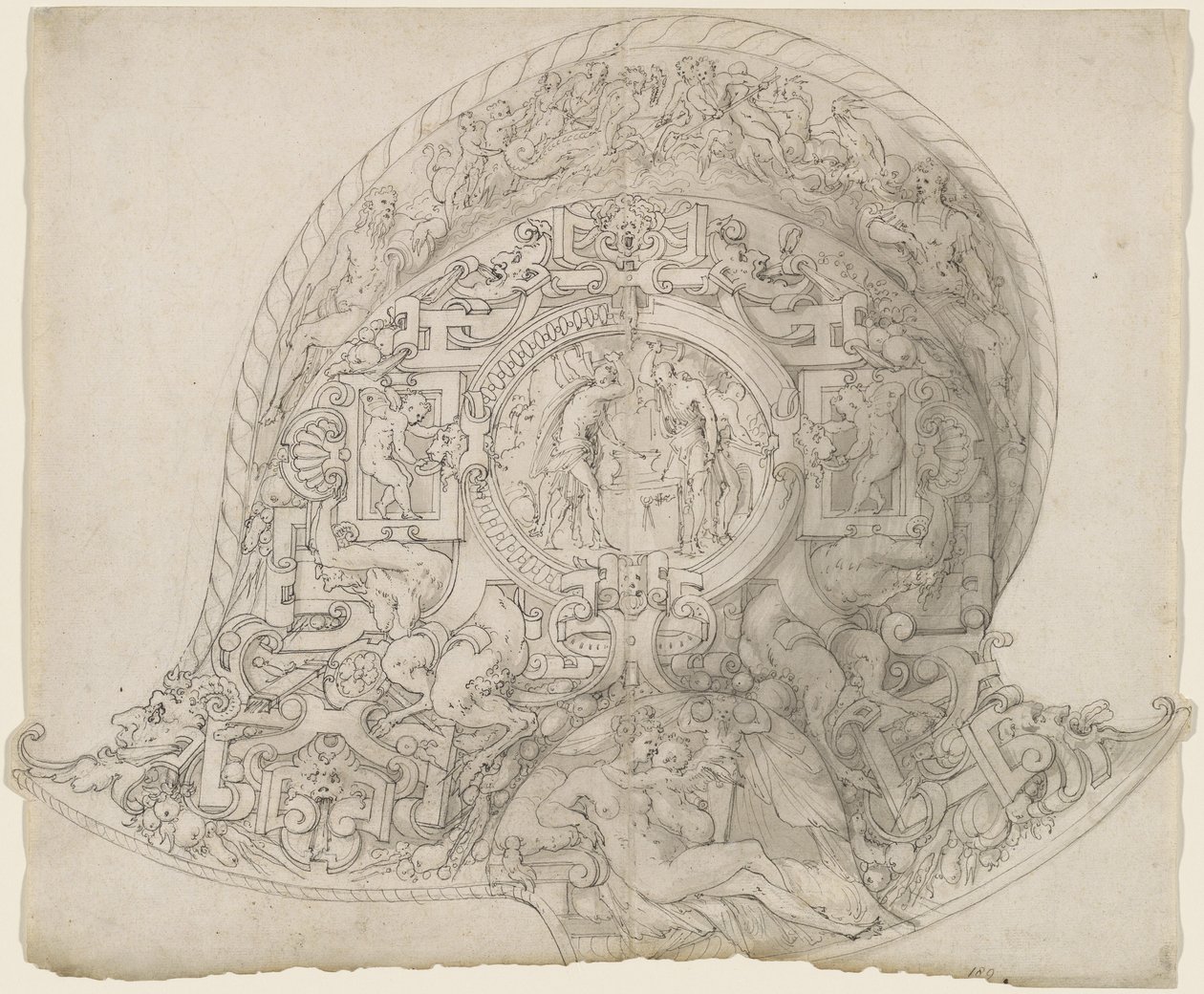 Ontwerp voor een Burgonet Helm door Jean Cousin the Elder