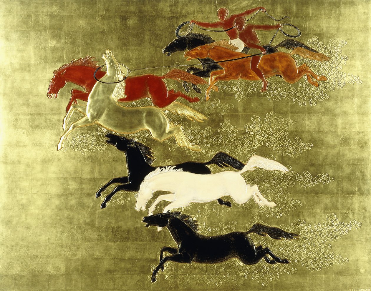 Verovering van het paard, ca. 1934 door Jean Dunand