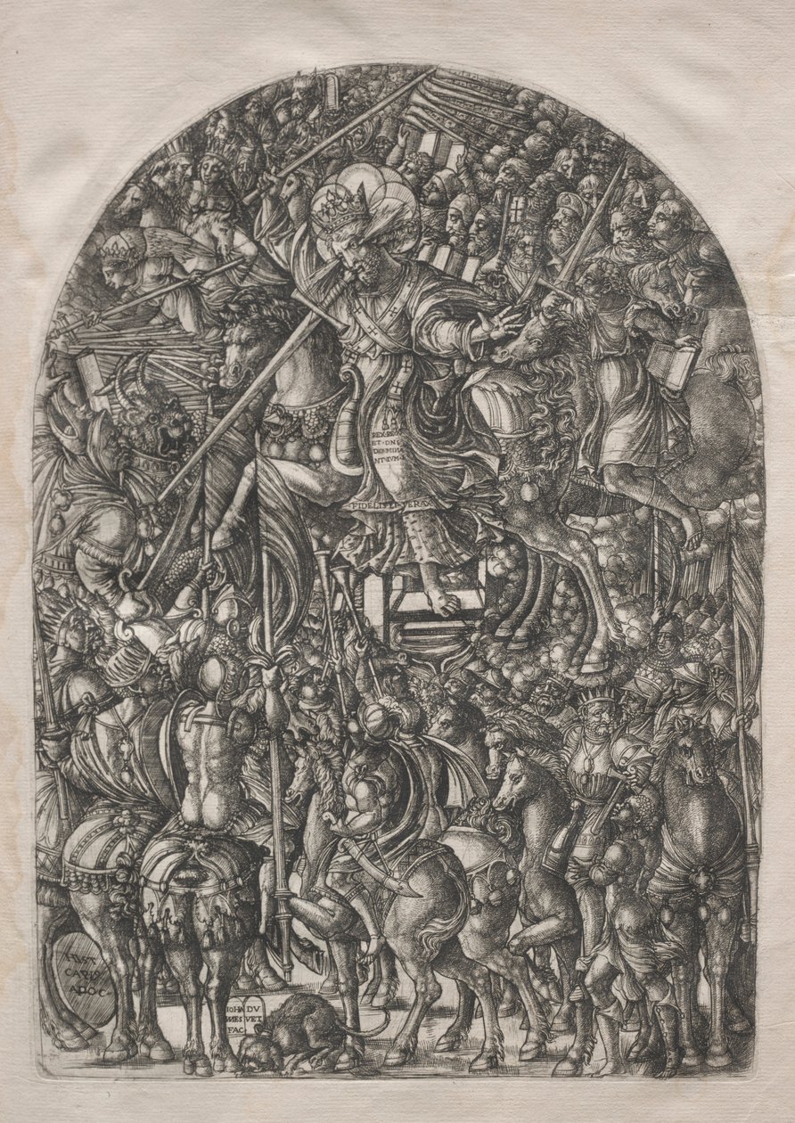 De Apocalyps: Christus op een Wit Paard, 1546-1556 door Jean Duvet