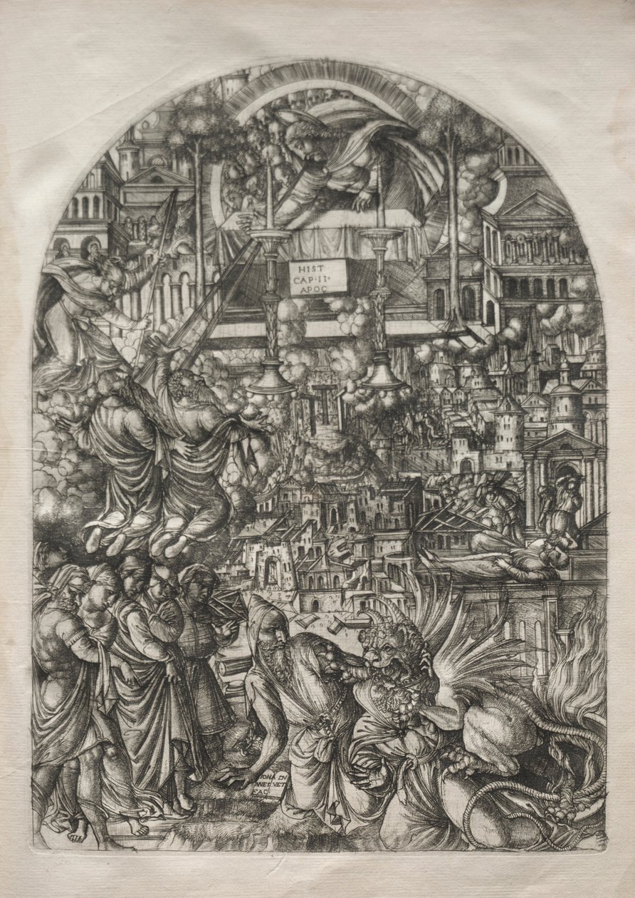 De Apocalyps: De meting van de tempel, 1546-1556 door Jean Duvet