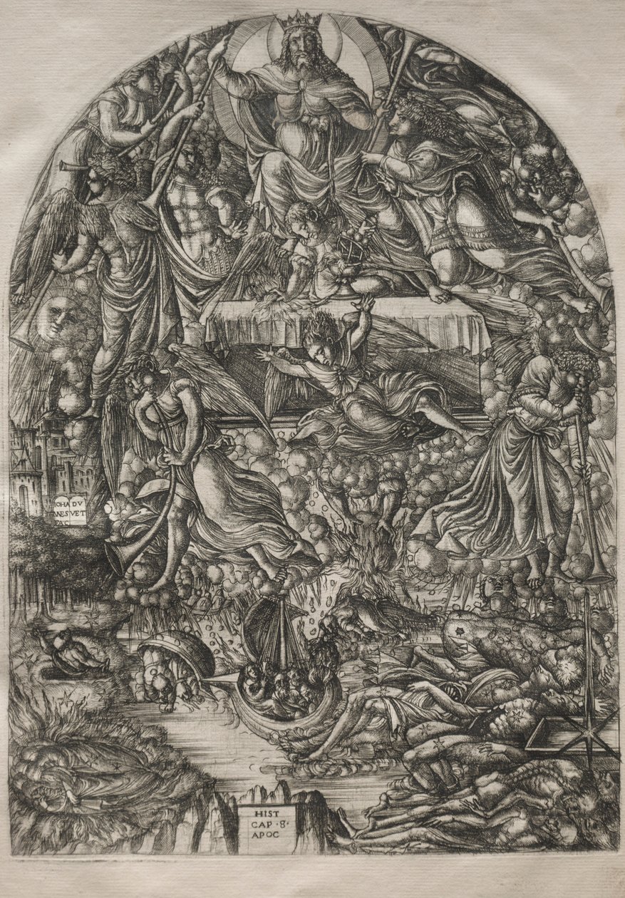 De Apocalyps: De opening van het zevende zegel, 1546-1556 door Jean Duvet