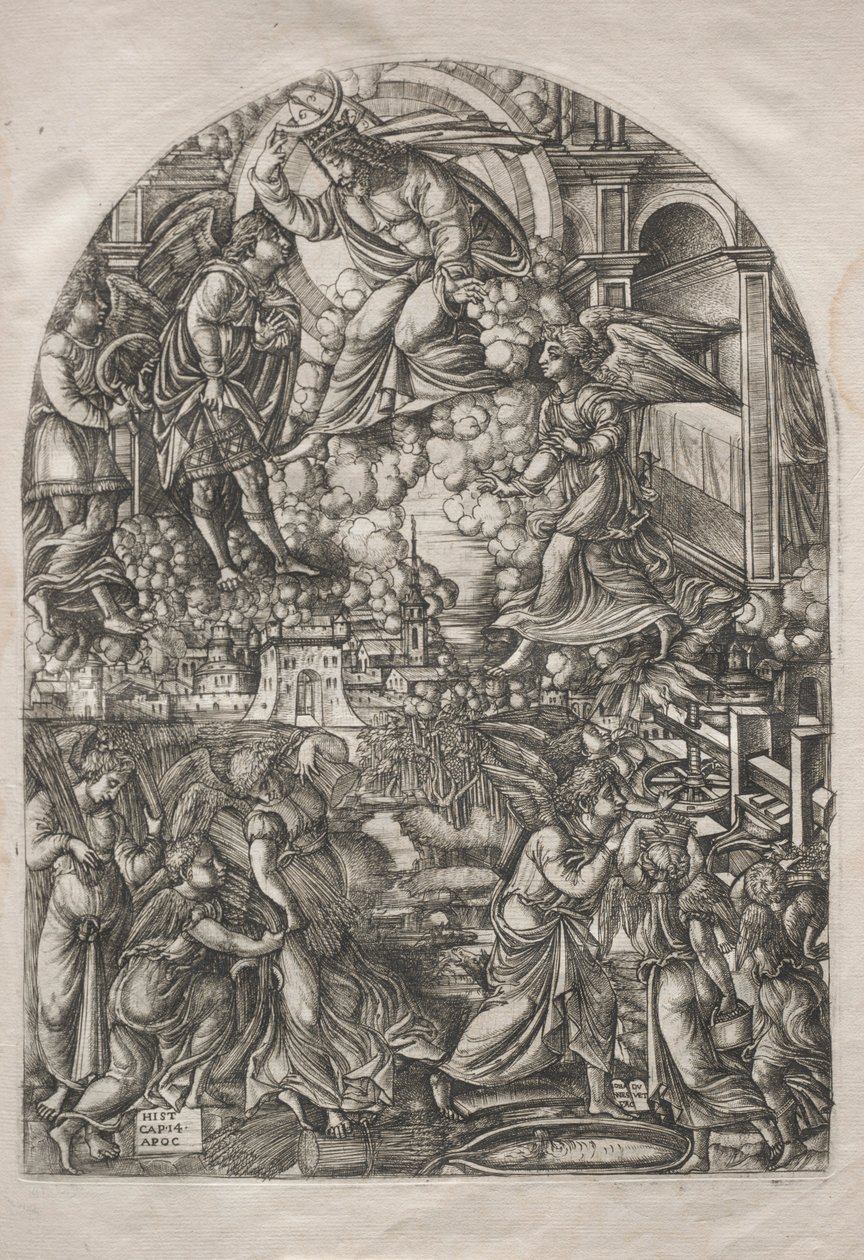De Apocalyps: De Wijnpers van de Toorn van God door Jean Duvet