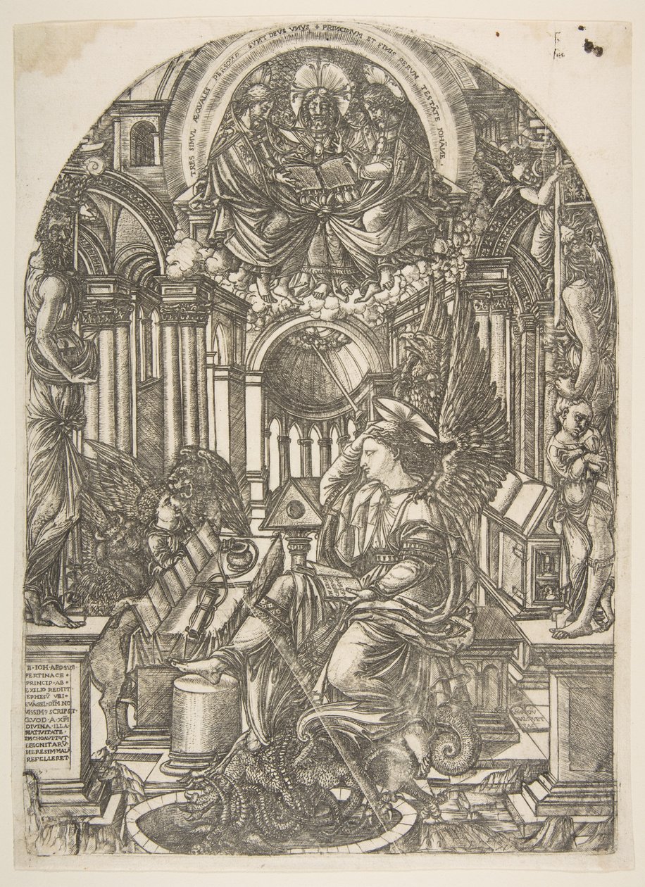 De openbaring van Sint Jan de Evangelist, uit de Apocalyps door Jean Duvet