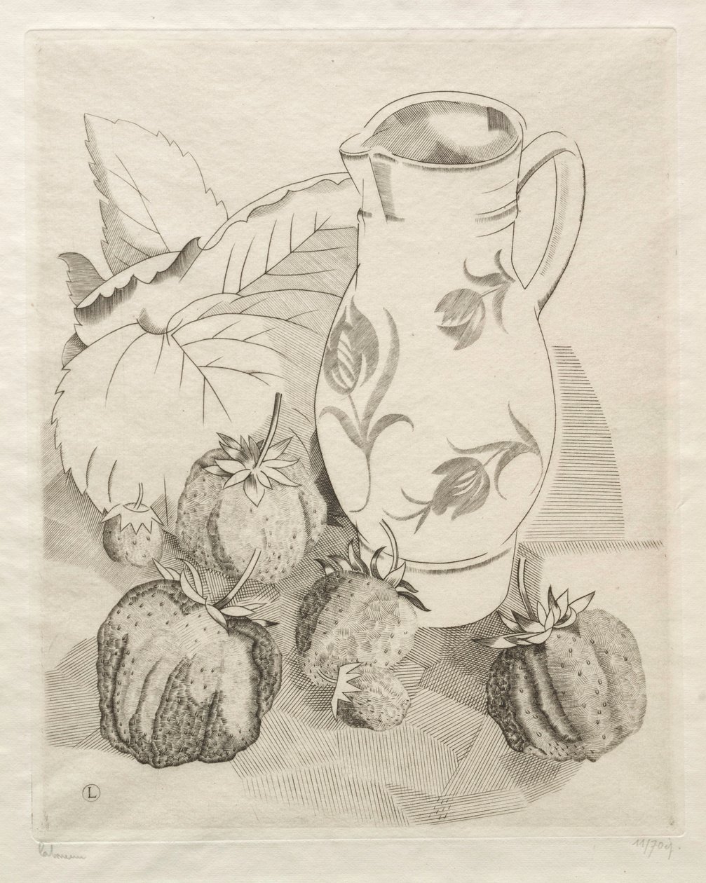 Aardbeien door Jean Emile Laboureur